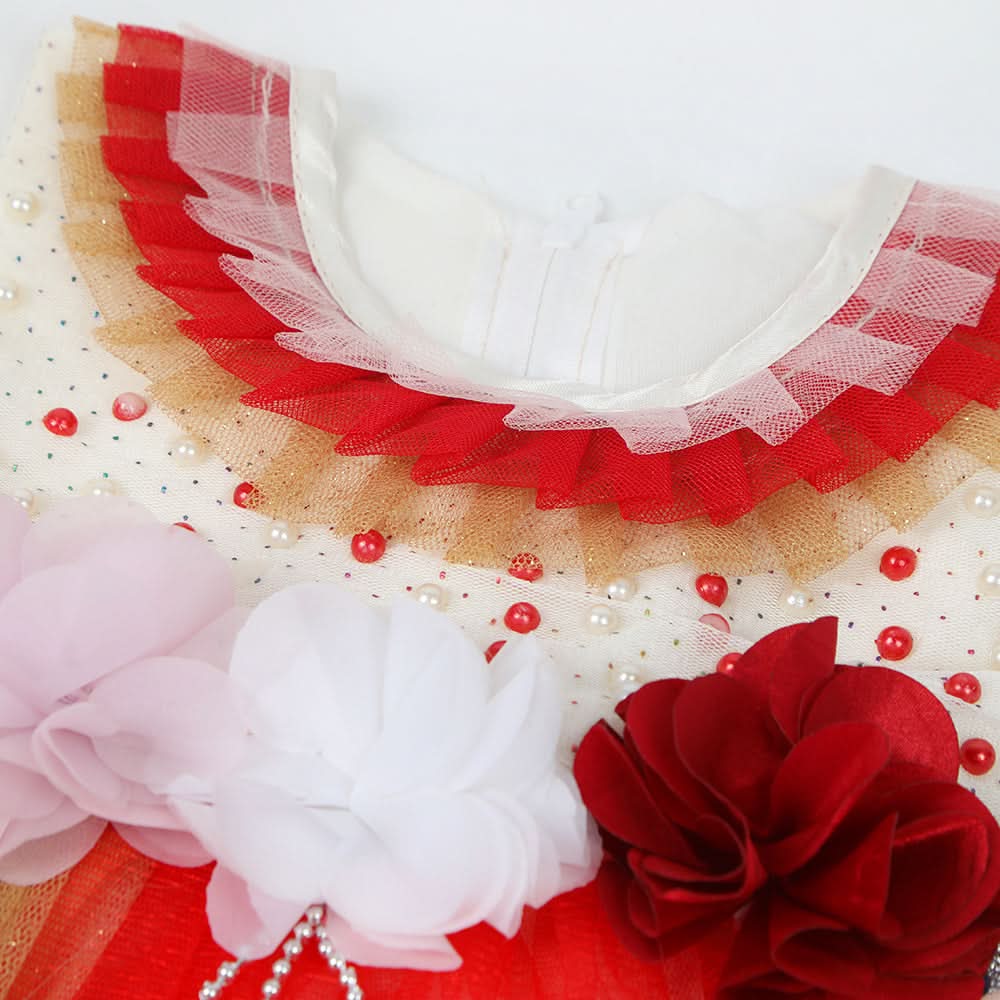 Newborn Girls Frock - Red, Newborn Girls Frocks, Chase Value, Chase Value