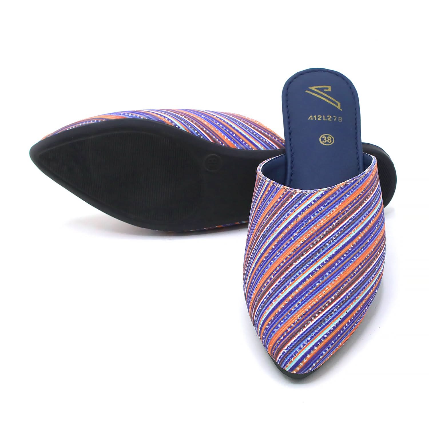 Women's Backless Pump - Navy Blue, Women Backless Pumps, Chase Value, Chase Value