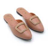 Women's Backless Pump - Peach, Women Backless Pumps, Chase Value, Chase Value