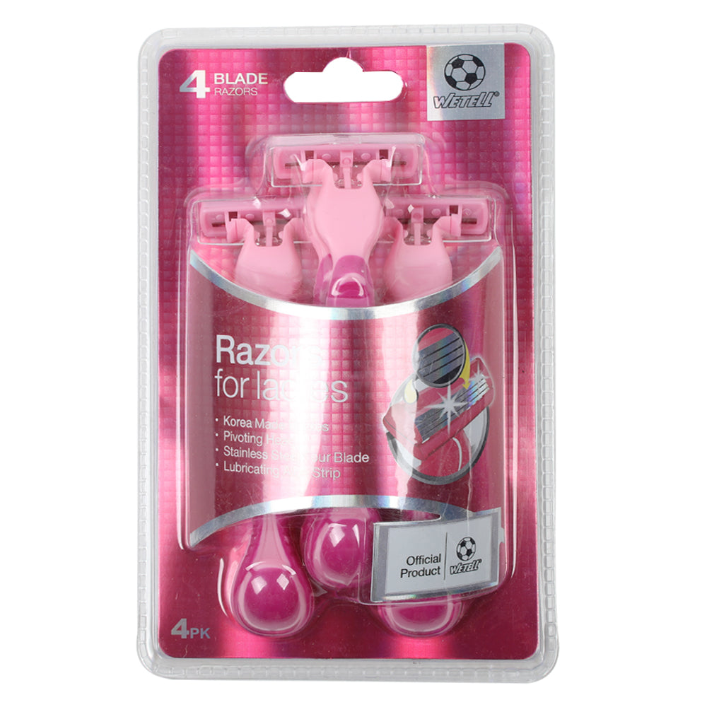 Wetell Pure 3 Triple-Blade Women Razor Pack of 4, Razor & Cartridges, Wetell, Chase Value