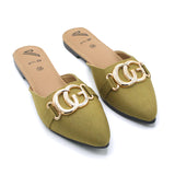 Women's Backless Pump - Light Green, Women Backless Pumps, Chase Value, Chase Value