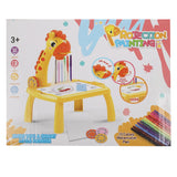 Giraffe Projection Painting Table   -  Pink, Chair & Table, Chase Value, Chase Value