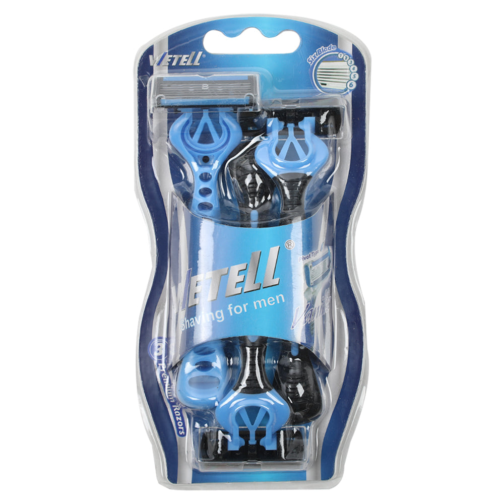 Wetell Men Razor Triple Blade Pack of 3, Razor & Cartridges, Wetell, Chase Value