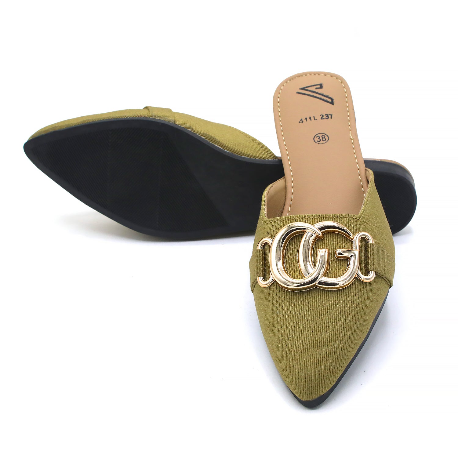 Women's Backless Pump - Light Green, Women Backless Pumps, Chase Value, Chase Value