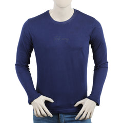 Eminent Men's Round Neck Full Sleeves T-Shirt - Navy Blue