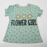 Girl's Half Sleeves T-Shirt - Green, Girls T-Shirts, Chase Value, Chase Value