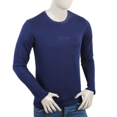 Eminent Men's Round Neck Full Sleeves T-Shirt - Navy Blue