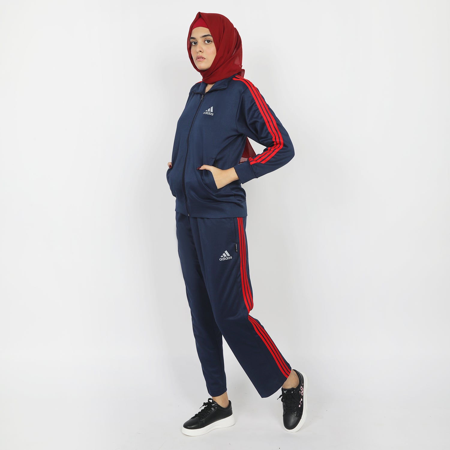 Women's Full Sleeves Track Suit - Navy Blue, Women Two Piece Outfit, Chase Value, Chase Value