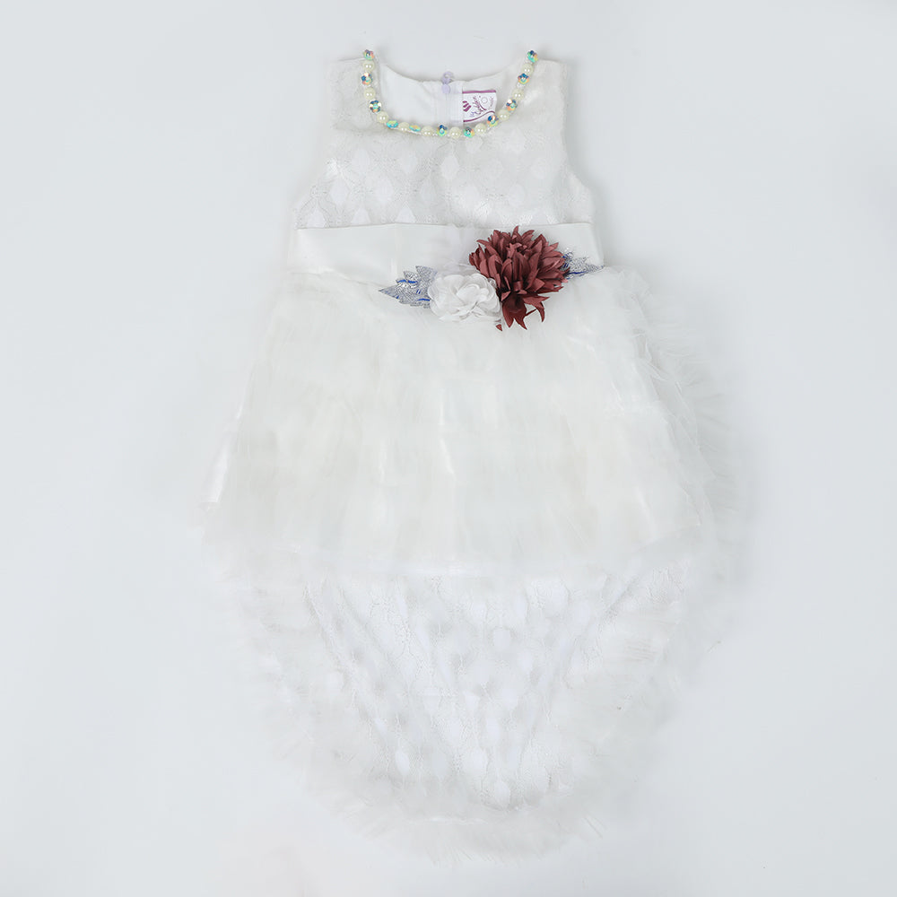 Newborn Girls Frock - White, Newborn Girls Frocks, Chase Value, Chase Value