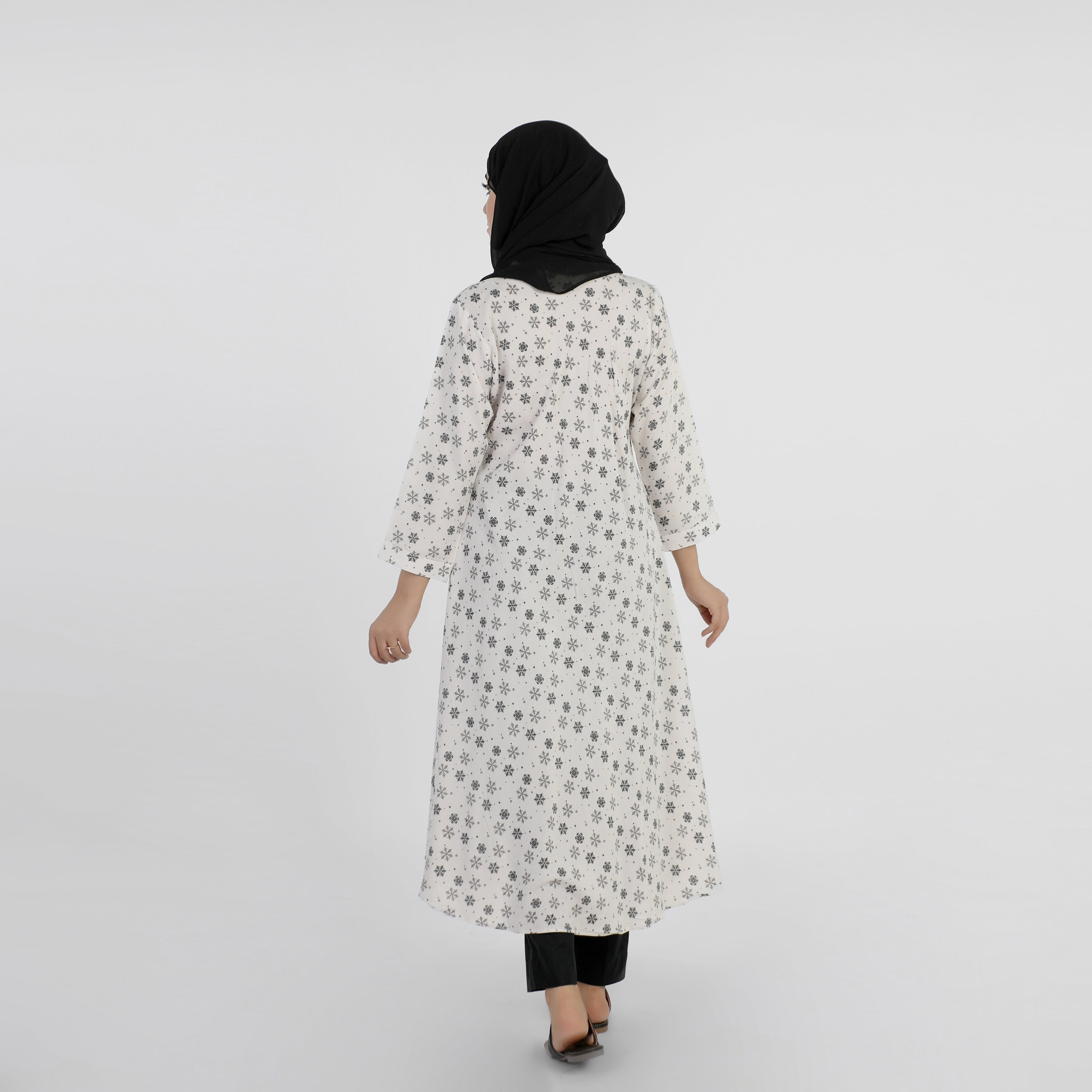 Women's Printed Stitched Kurti - Off White, Women Ready Kurtis, Chase Value, Chase Value