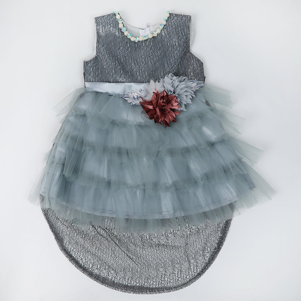 Newborn Girls Frock - Grey, Newborn Girls Frocks, Chase Value, Chase Value