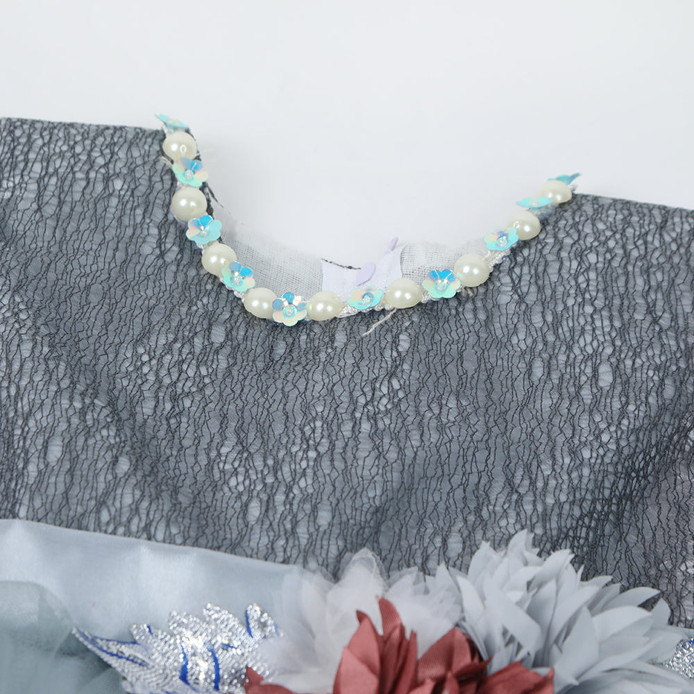 Newborn Girls Frock - Grey, Newborn Girls Frocks, Chase Value, Chase Value