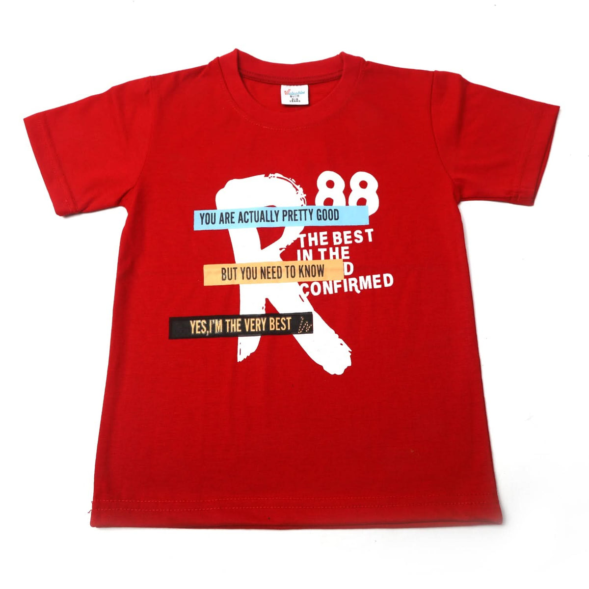 Boys Half Sleeves T-Shirt - Red, Boys T-Shirts, Chase Value, Chase Value