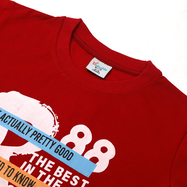 Boys Half Sleeves T-Shirt - Red