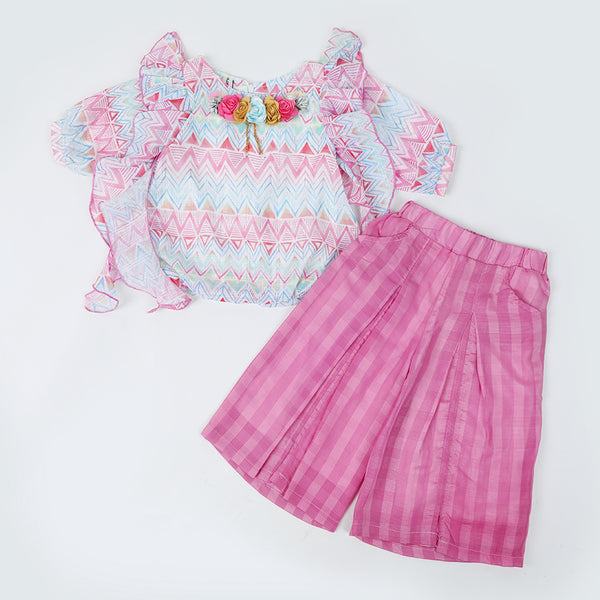 Girls Co-Ord Set - Tea Pink, Girls Suits, Chase Value, Chase Value
