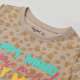 Girl's Half Sleeves T-Shirt - Light Brown, Girls T-Shirts, Chase Value, Chase Value