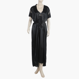 Women's 3Pcs Long Nighty - Black, Women Night Suit, Chase Value, Chase Value