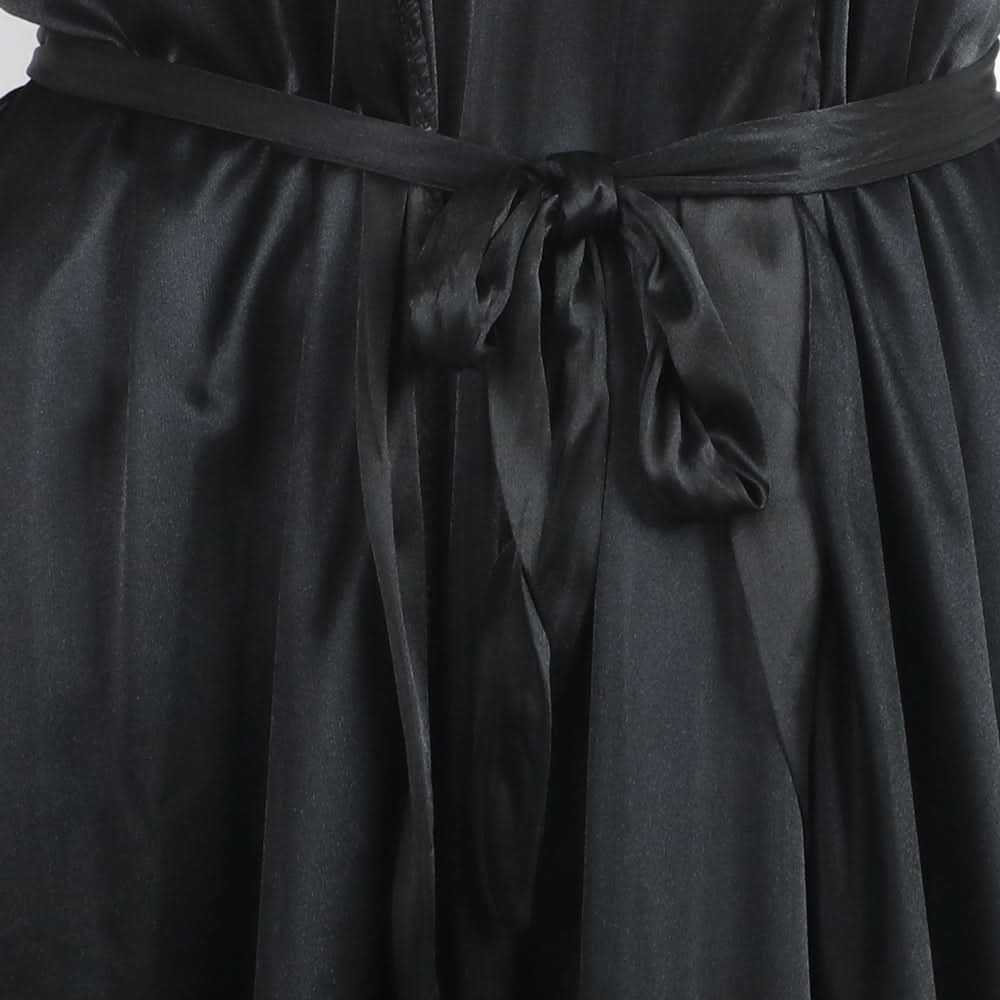 Women's 3Pcs Long Nighty - Black, Women Night Suit, Chase Value, Chase Value