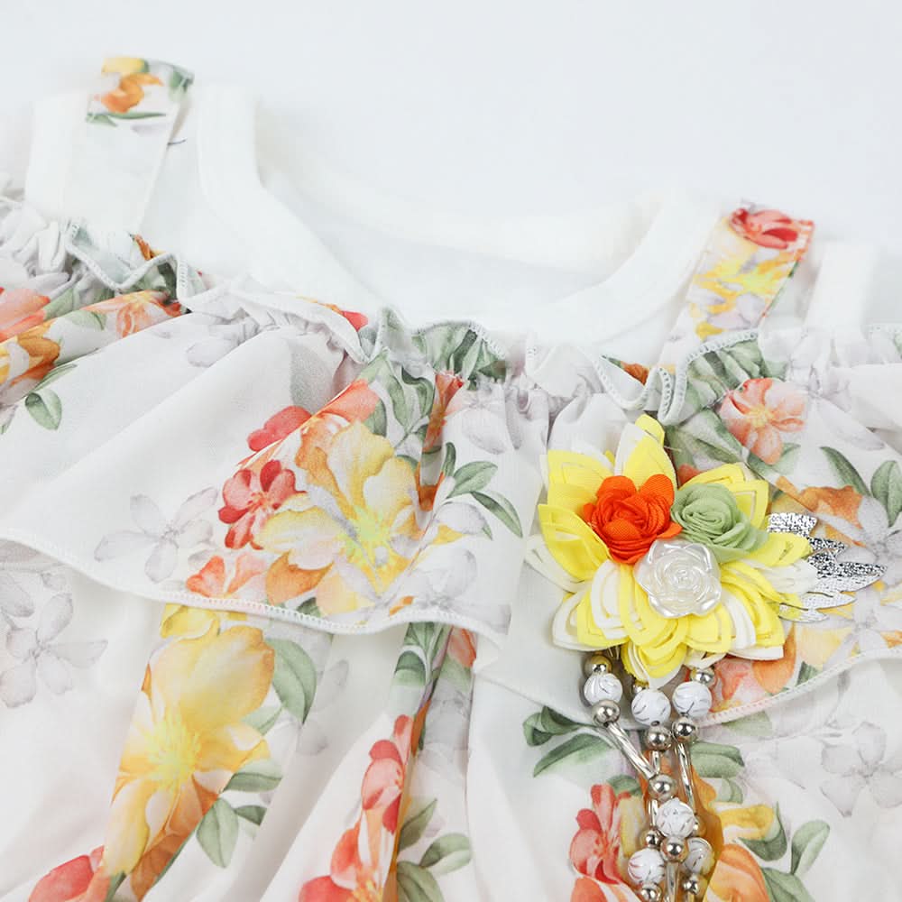 Girls 3Pcs Suit - Yellow, Girls Suits, Chase Value, Chase Value