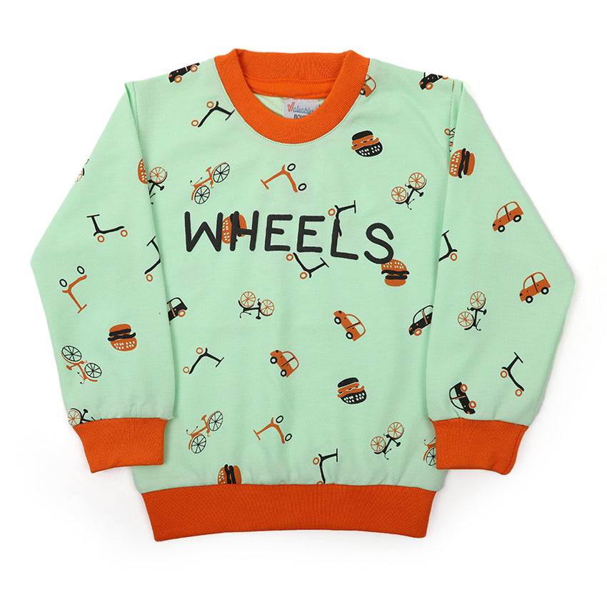 Boys Full Sleeves SweatShirt - Light Green