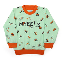 Boys Full Sleeves SweatShirt - Light Green