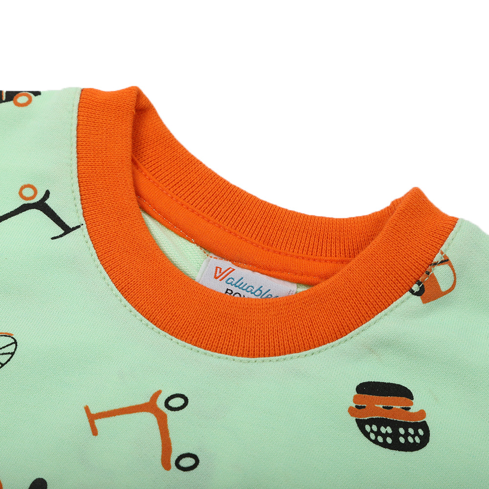 Boys Full Sleeves SweatShirt - Light Green, Boys Hoodies & Sweat Shirts, Chase Value, Chase Value