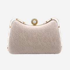 Women's Fancy Clutch - Golden