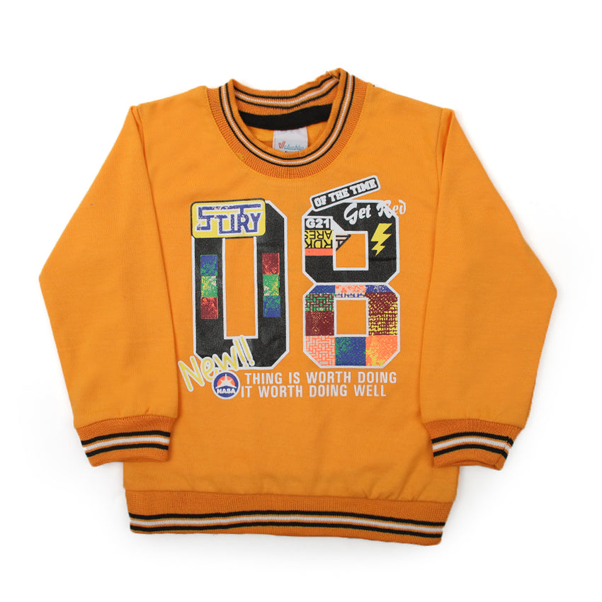 Boys Full Sleeves SweatShirt - Mustard