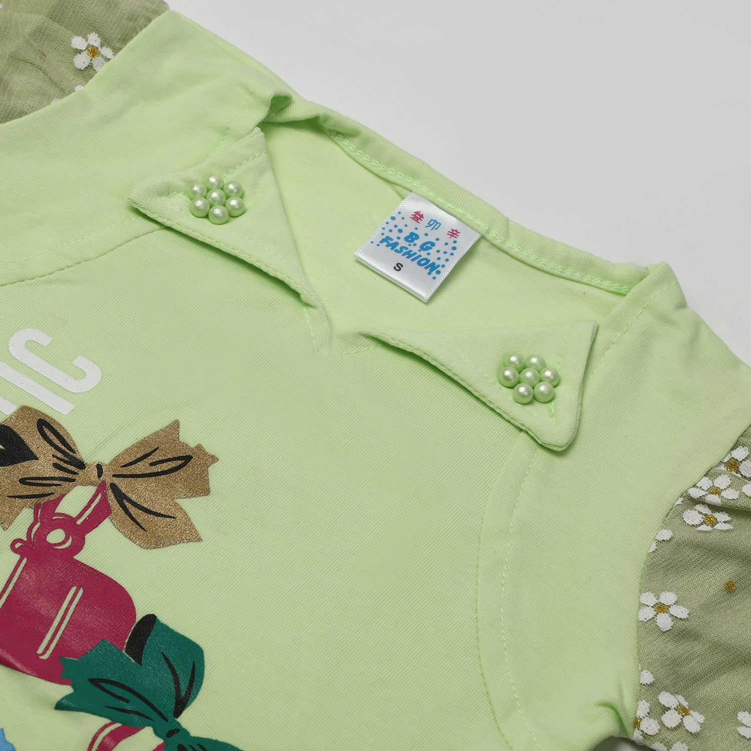 Girls Half Sleeves Suits - Light Green, Girls Suits, Chase Value, Chase Value