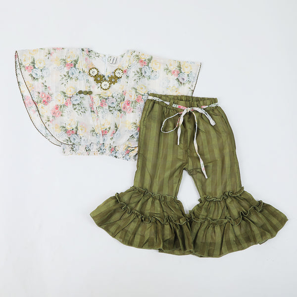 Girls Co-Ord Set - Olive Green, Girls Suits, Chase Value, Chase Value