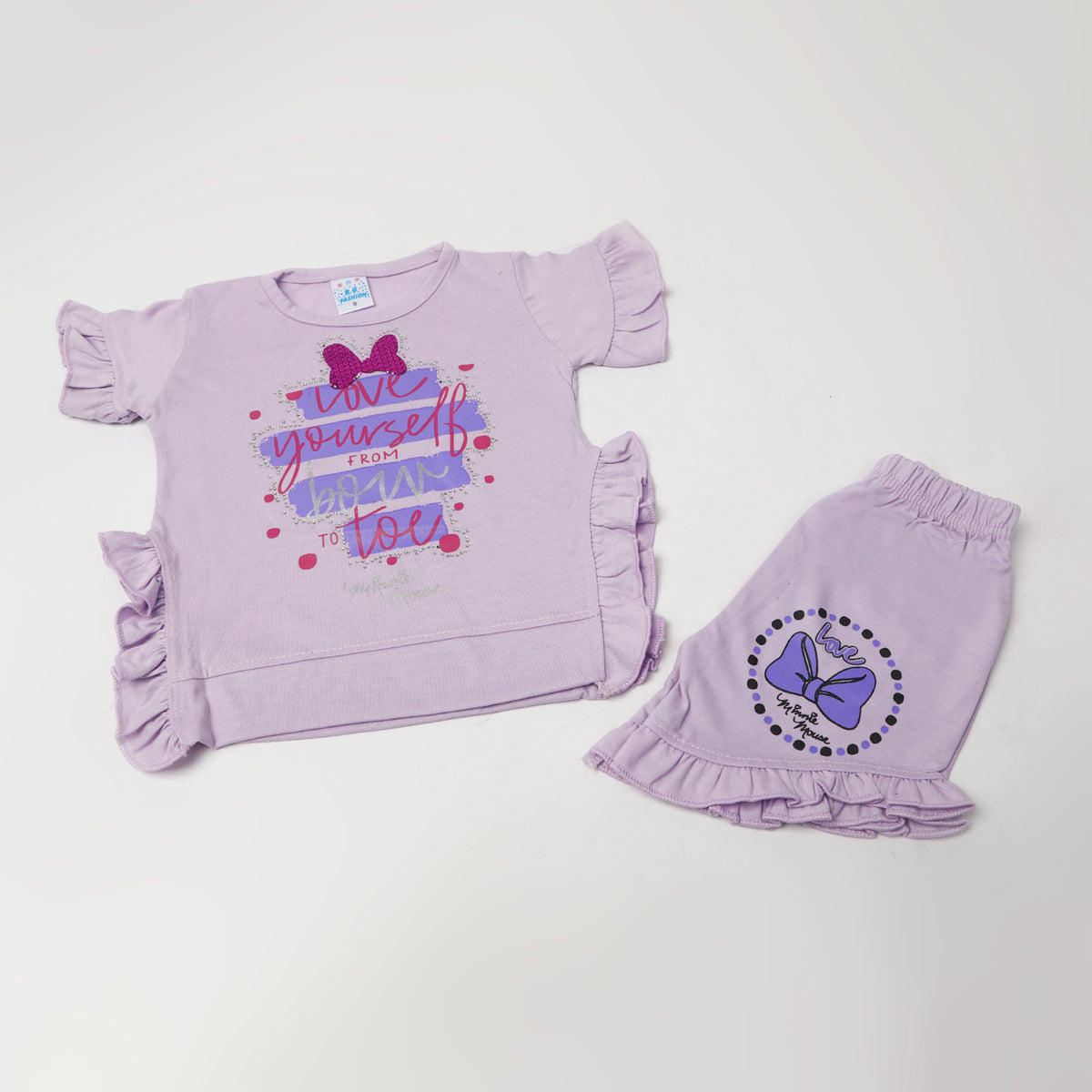 Girls Half Sleeves Suits - Purple, Girls Suits, Chase Value, Chase Value