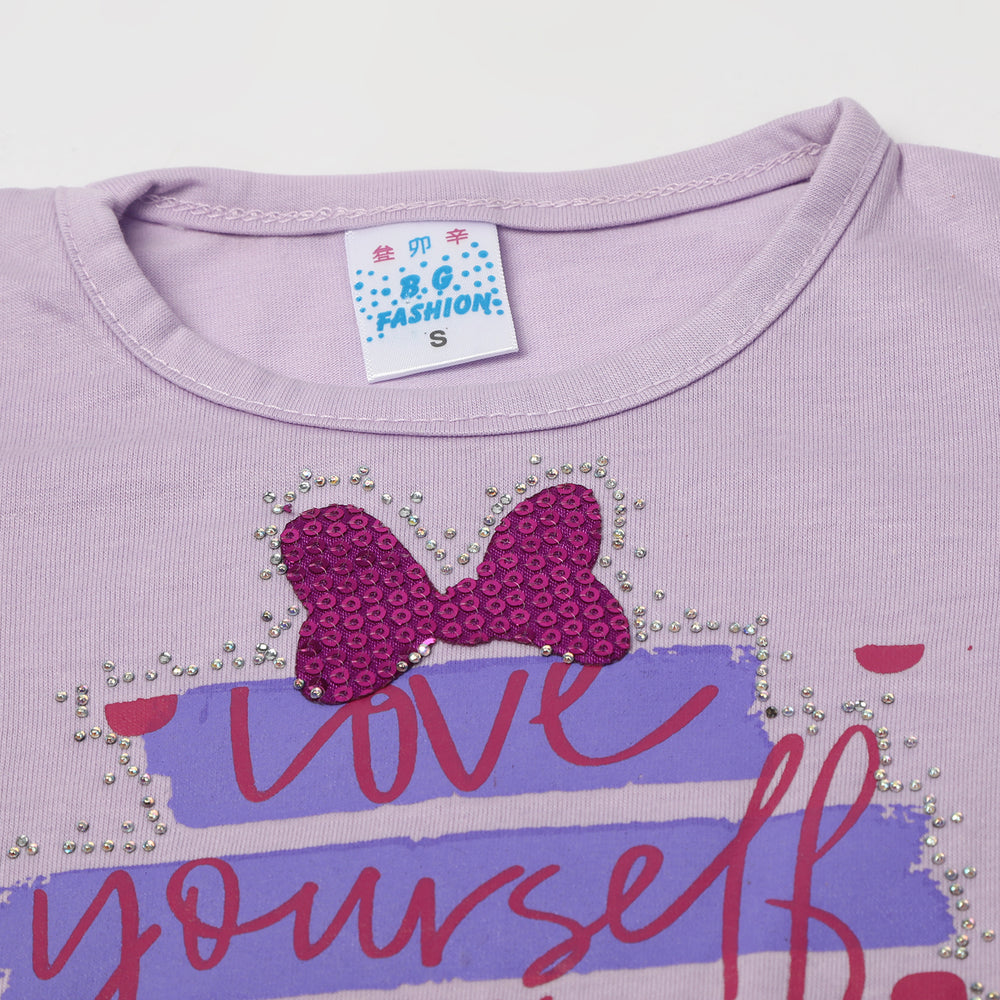 Girls Half Sleeves Suits - Purple, Girls Suits, Chase Value, Chase Value