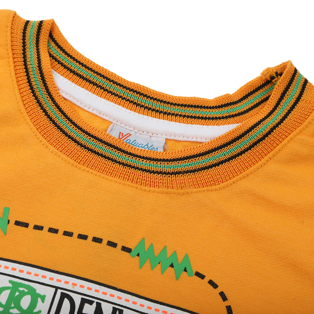 Boys Full Sleeves SweatShirt - Mustard, Boys Hoodies & Sweat Shirts, Chase Value, Chase Value