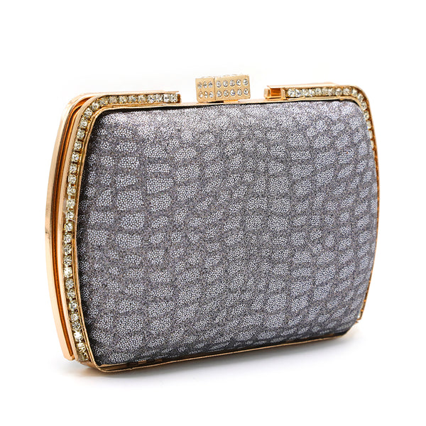 Women's Fancy Clutch - Silver