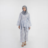 Women's Printed Cut Daman Western Co-Ord Set - Blue, Women Co-Ord Set, Chase Value, Chase Value