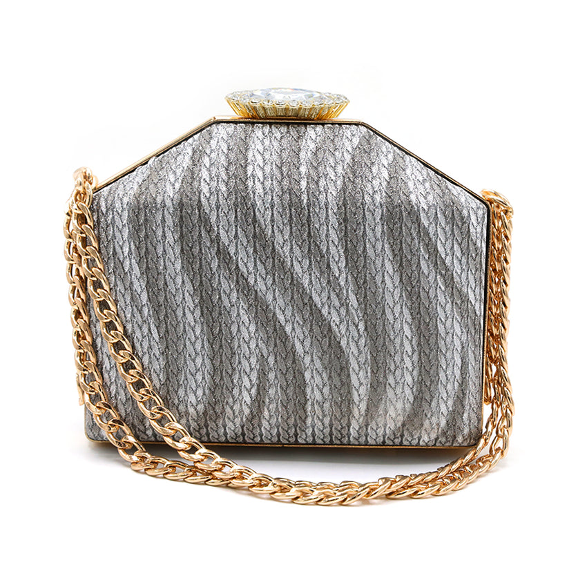 Women's Fancy Clutch - Grey