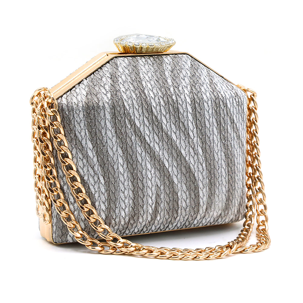 Women's Fancy Clutch - Grey, Women Clutches, Chase Value, Chase Value
