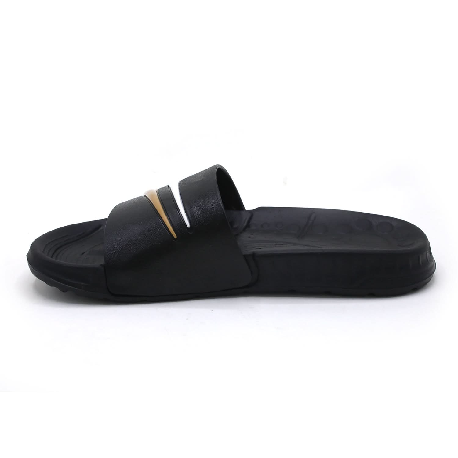 Men's Slider - Brown & Black, Men's Slippers, Chase Value, Chase Value