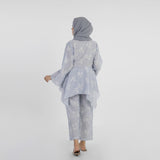 Women's Printed Cut Daman Western Co-Ord Set - Blue, Women Co-Ord Set, Chase Value, Chase Value