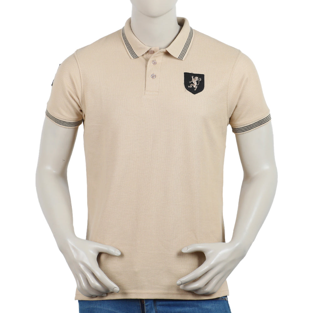 Men's Half Sleeves Polo T-Shirt - Beige, Men's T-Shirts & Polos, Chase Value, Chase Value