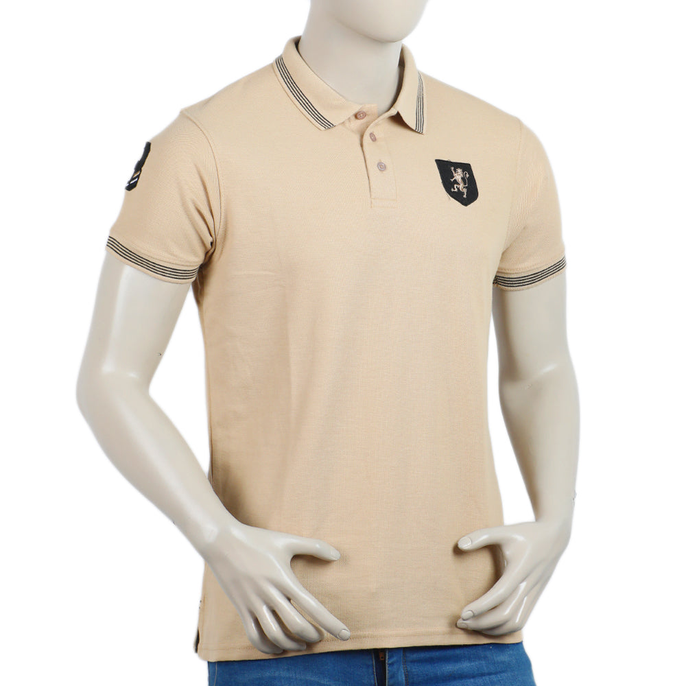 Men's Half Sleeves Polo T-Shirt - Beige, Men's T-Shirts & Polos, Chase Value, Chase Value