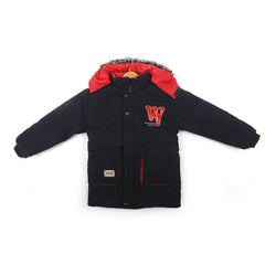 Boys Full Sleeves Jacket - Navy Blue