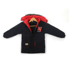 Boys Full Sleeves Jacket - Navy Blue