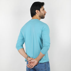 Men's Half Sleeves Printed T-Shirt - Sea Green