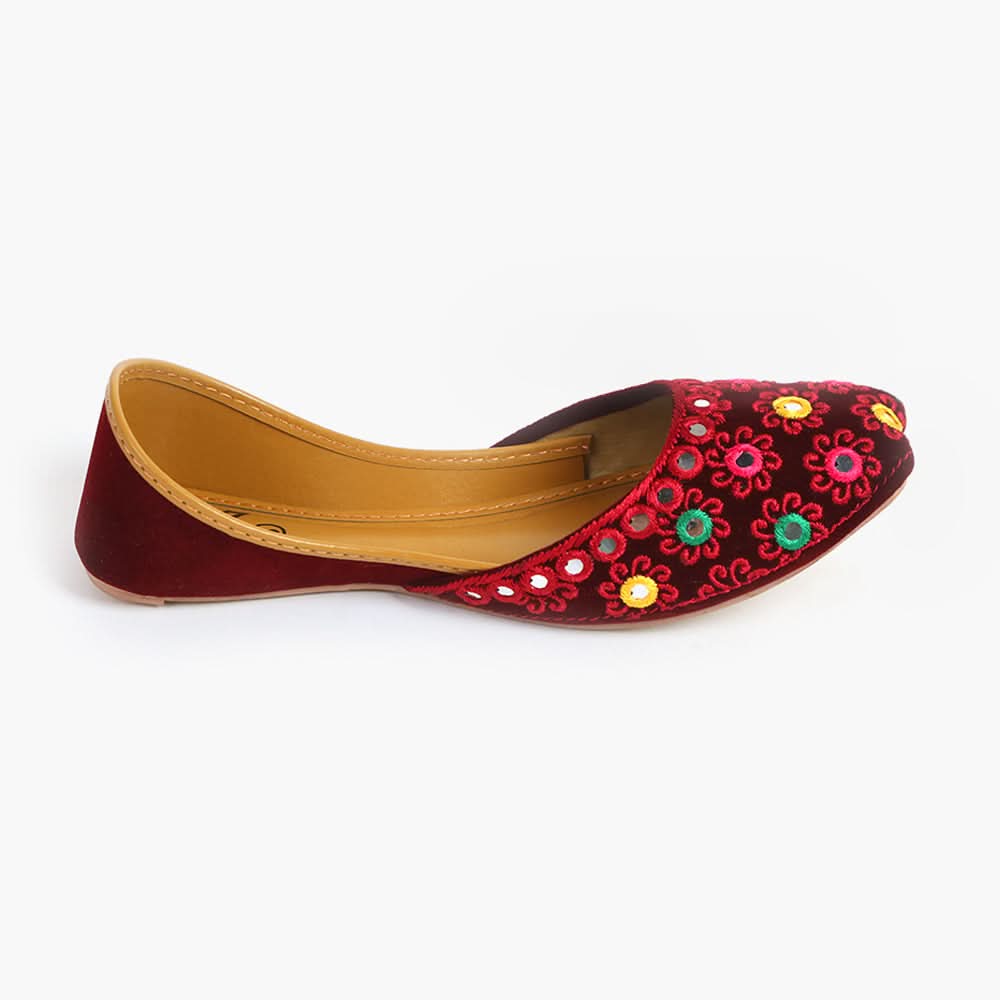Women's Khussa - Maroon, Women Pumps, Chase Value, Chase Value