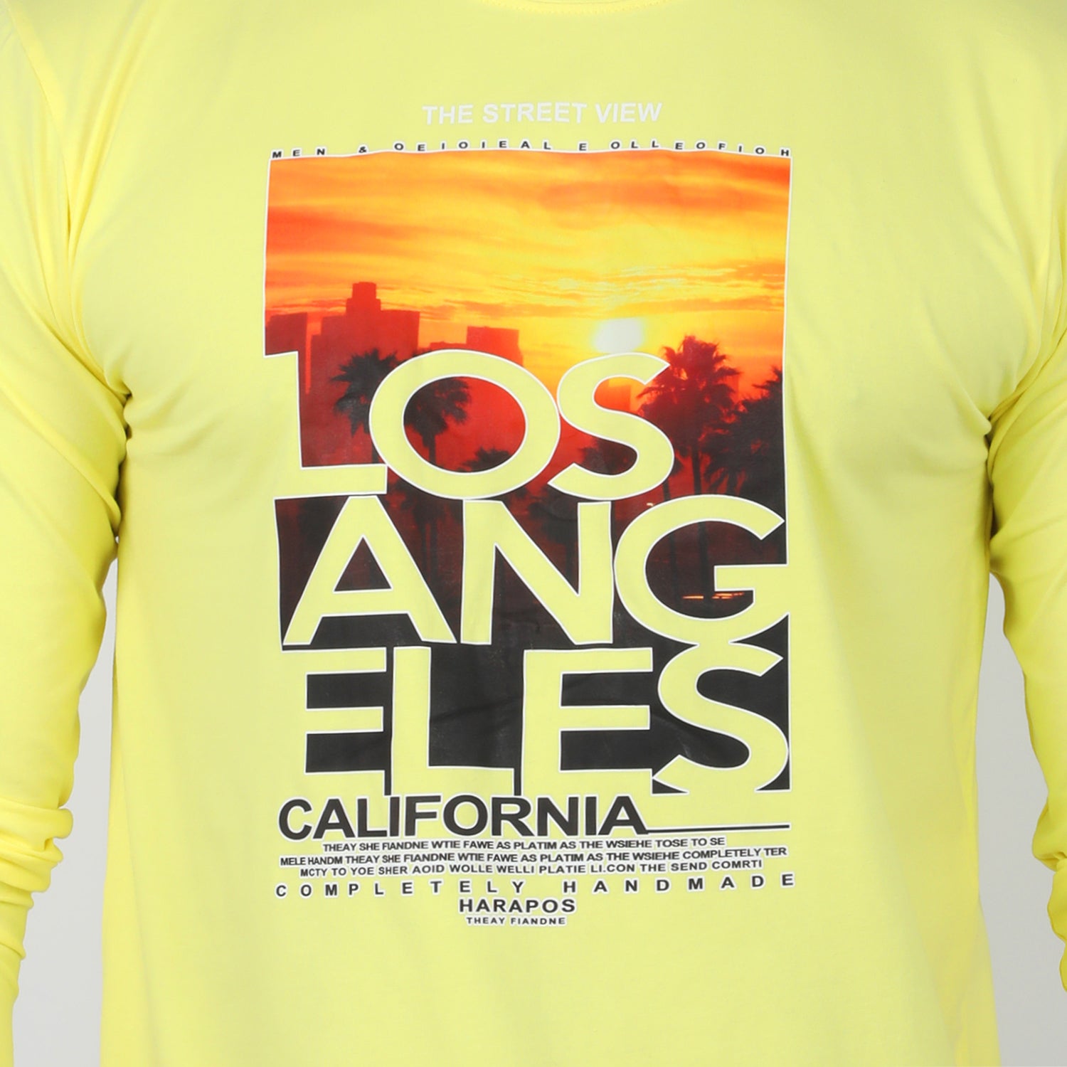 Men's Full Sleeves Printed T-Shirt - Yellow, Men's T-Shirts & Polos, Chase Value, Chase Value