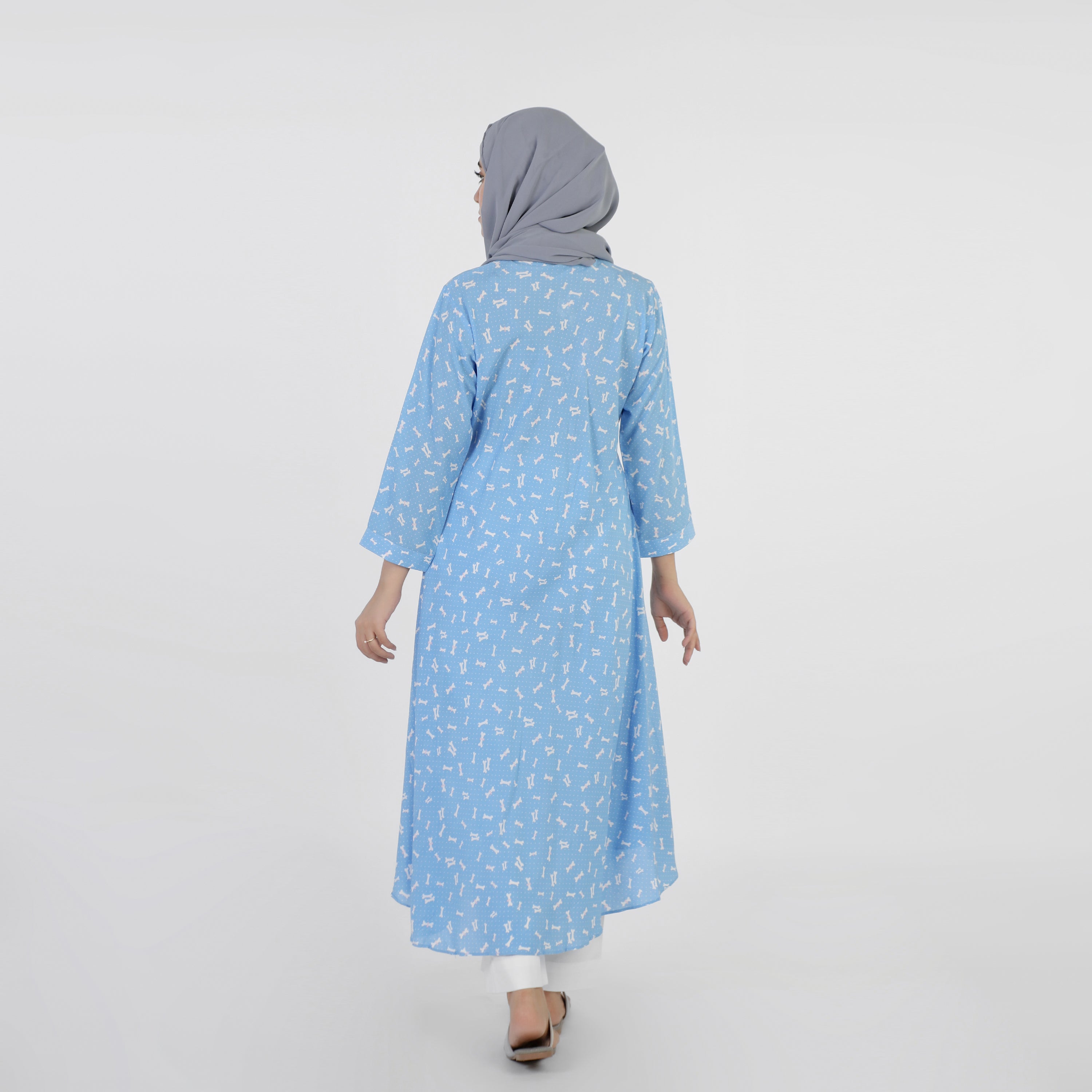 Women's Jalpari Printed Kurti - Sky Blue, Women Ready Kurtis, Chase Value, Chase Value