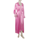 Women's 3Pcs Long Nighty - Light Pink, Women Night Suit, Chase Value, Chase Value