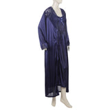 Women's 3Pcs Long Nighty - Navy Blue, Women Night Suit, Chase Value, Chase Value