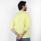 Men's Full Sleeves Printed T-Shirt - Yellow, Men's T-Shirts & Polos, Chase Value, Chase Value